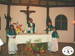 Service in the chapel Santa Ruth Paul and Thomas